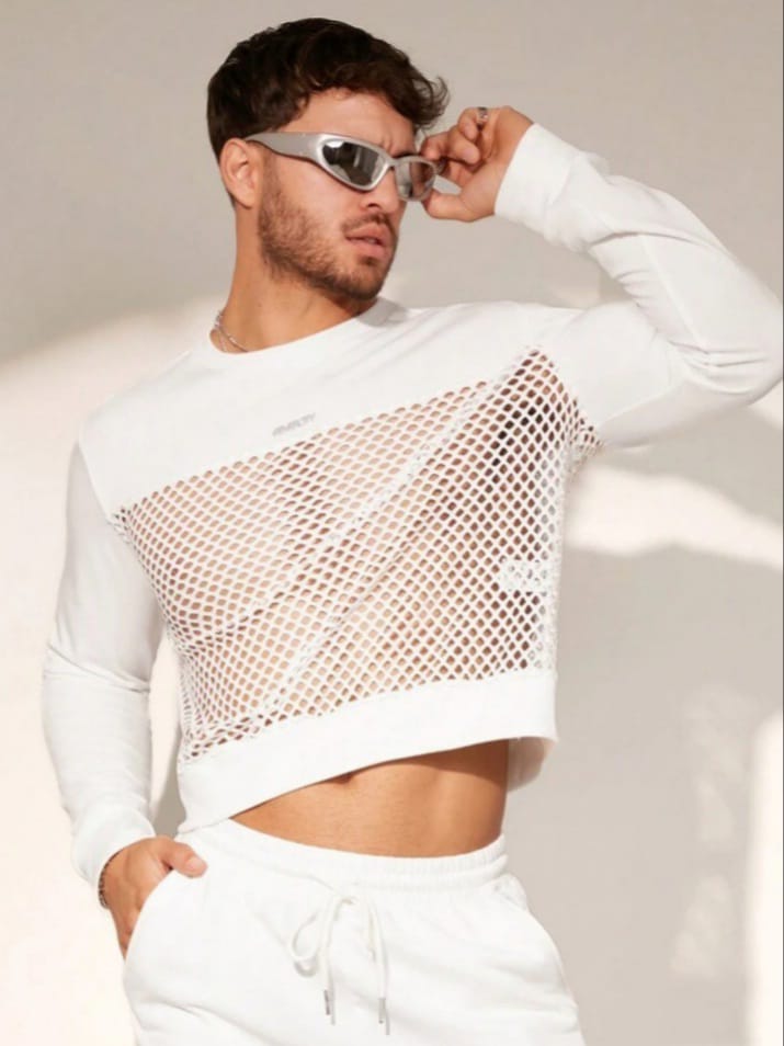 Bonga Boys Men's Patchwork Mesh Loose Fit Sleepwear t-shirt & Short Set